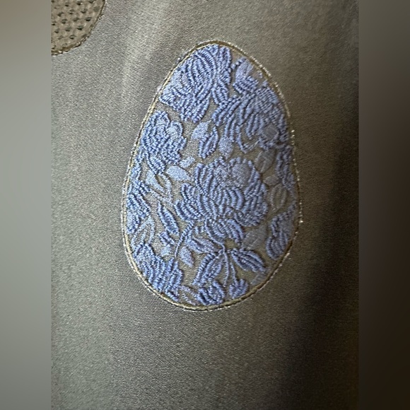 MOSCHINO Cheap And Chic Skirt Blue Black Patchwork Appliqué Velvet Pocket Moon - Picture 8 of 14